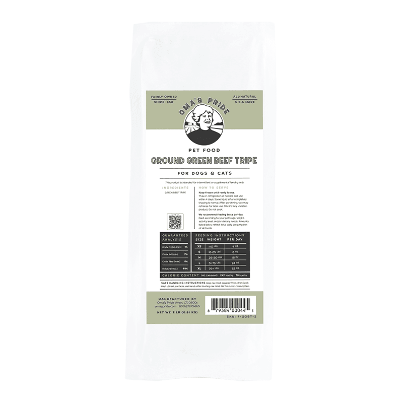 Oma's Pride - Raw Ground Beef Tripe