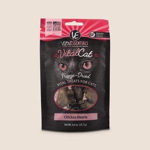 Vital Essentials Treats Chicken Hearts 0.8 oz Vital Essentials Freeze-Dried Cat Treats