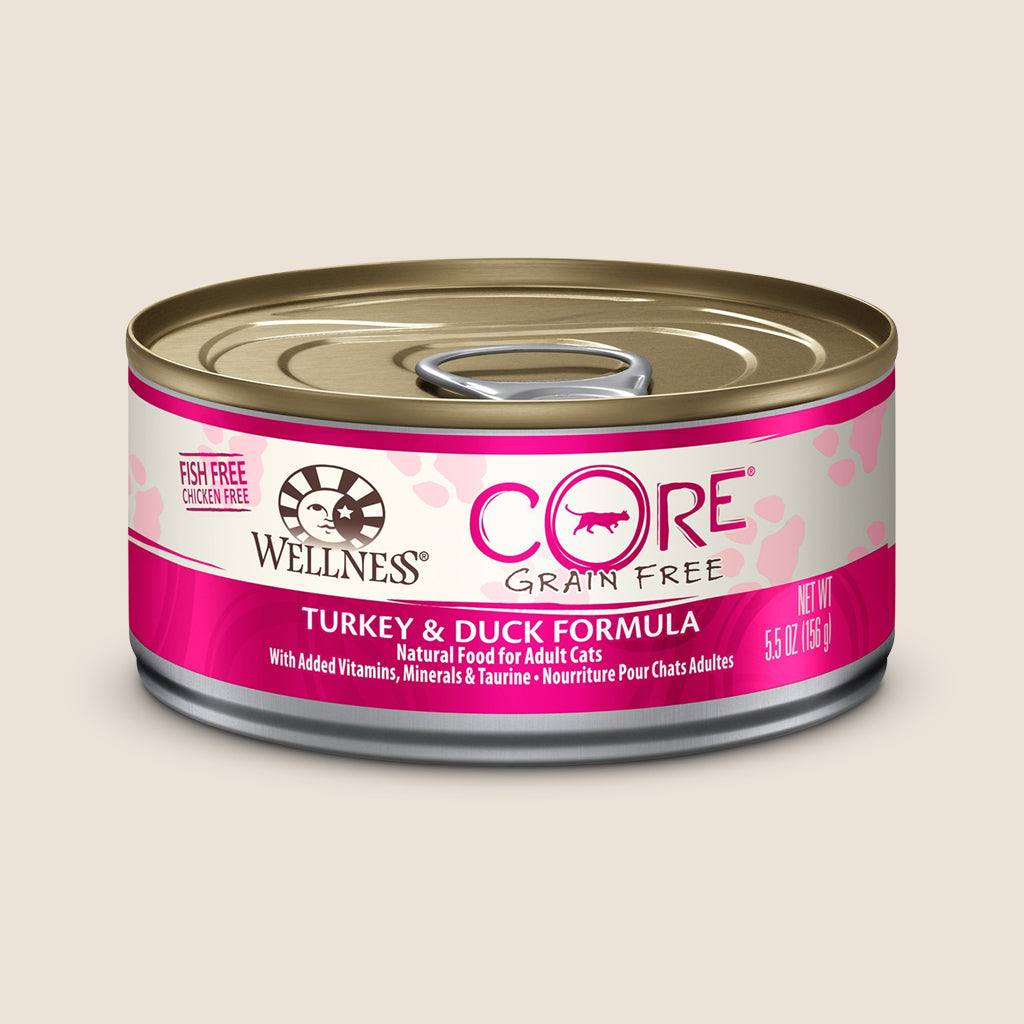 Wellness Cat Food Can Wellness CORE - Turkey & Duck - Grain Free Cat Food 5.5 Ounce Can