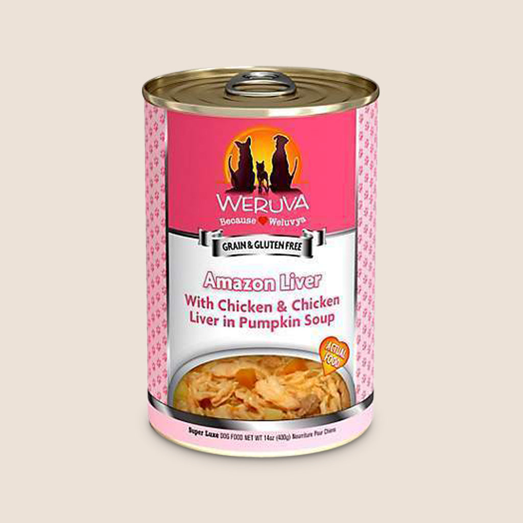 Weruva Canned Dog Food Weruva Amazon Liver with Chicken & Chicken Liver in Pumpkin Soup Grain-Free Canned Dog Food