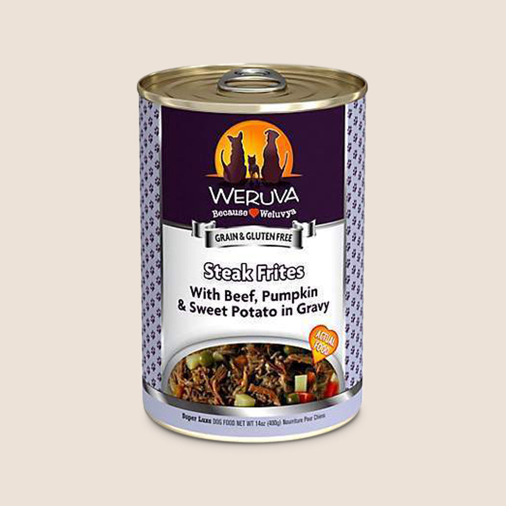Weruva Canned Dog Food Weruva Steak Frites with Beef, Pumpkin and Sweet Potato in Gravy Grain-Free Canned Dog Food