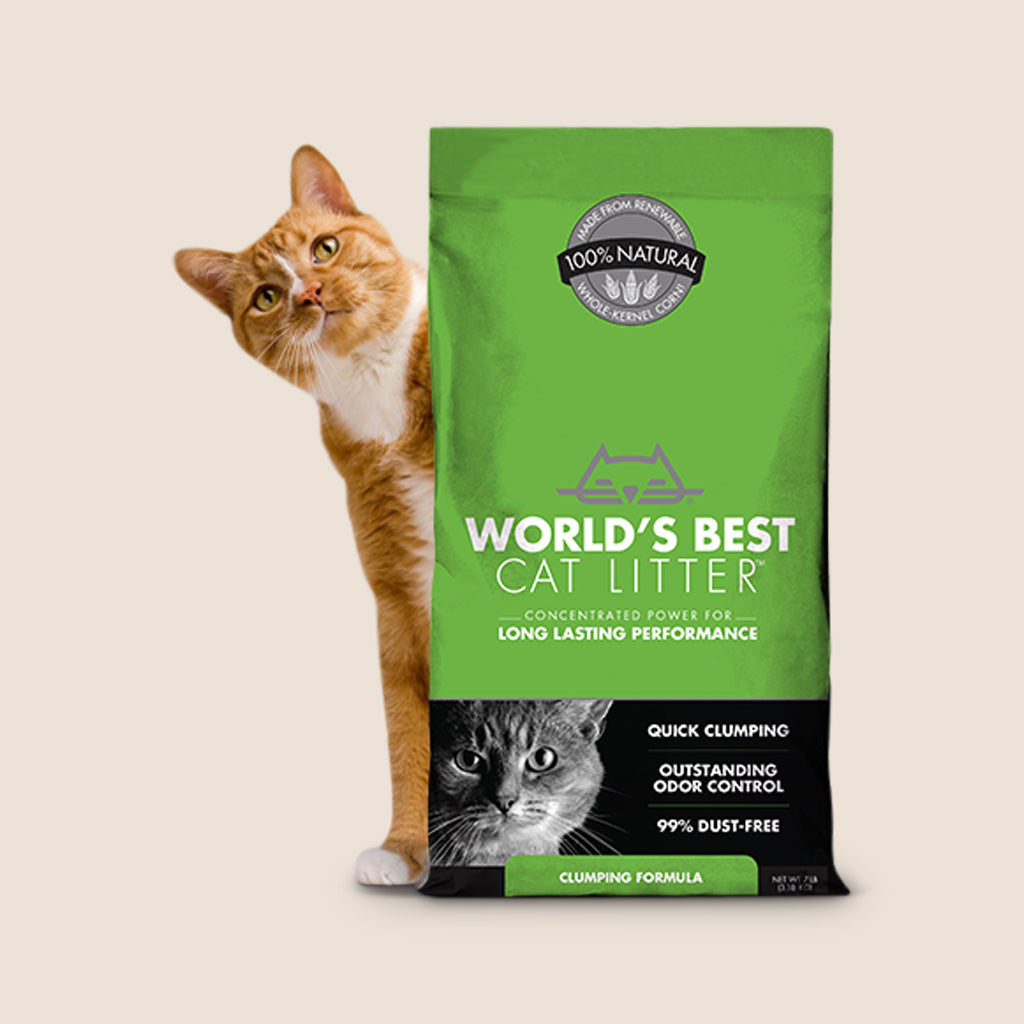 World's Best Clumping Formula Cat Litter Unscented Polkadog